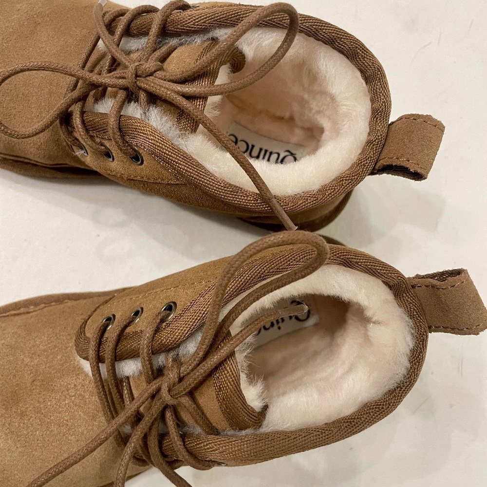New! Quince Australian Shearling Chukka Bootie Pecan - women’s 6 - Picture 4 of 4